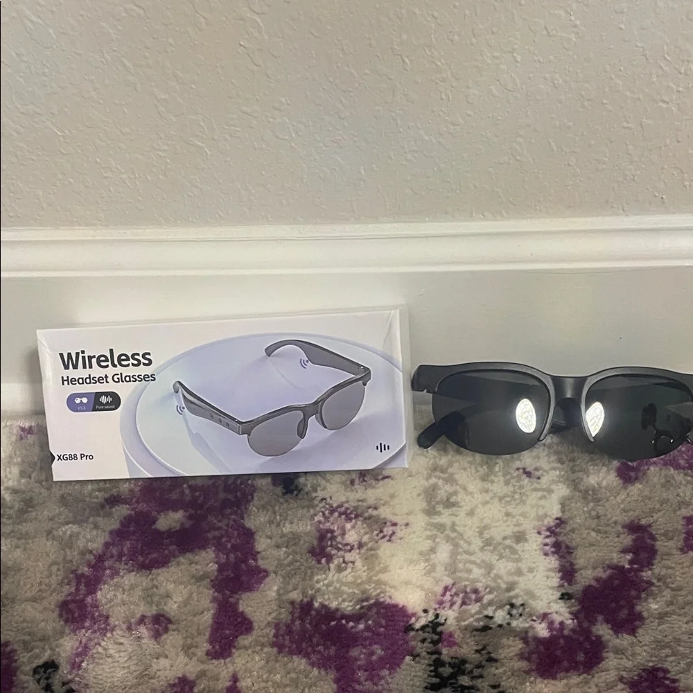 Wireless Headset Glasses - Black